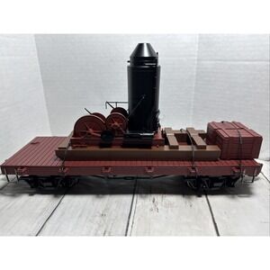 Bachmann 95699 LS Log Skidded W/Crates On Log Car Metal Wheels